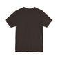 Back view of the God Speakss Unisex Jersey short sleeve tee in dark color.